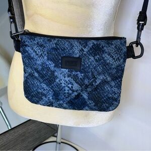 PINK Victoria's Secret Blue snakeskin print Crossbody Bag or belt bag